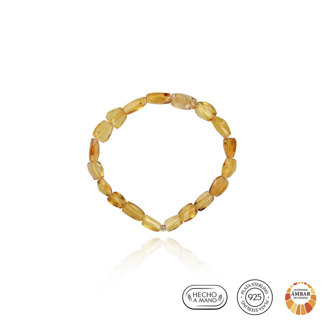 Pulsera de Elástico de Ámbar Natural