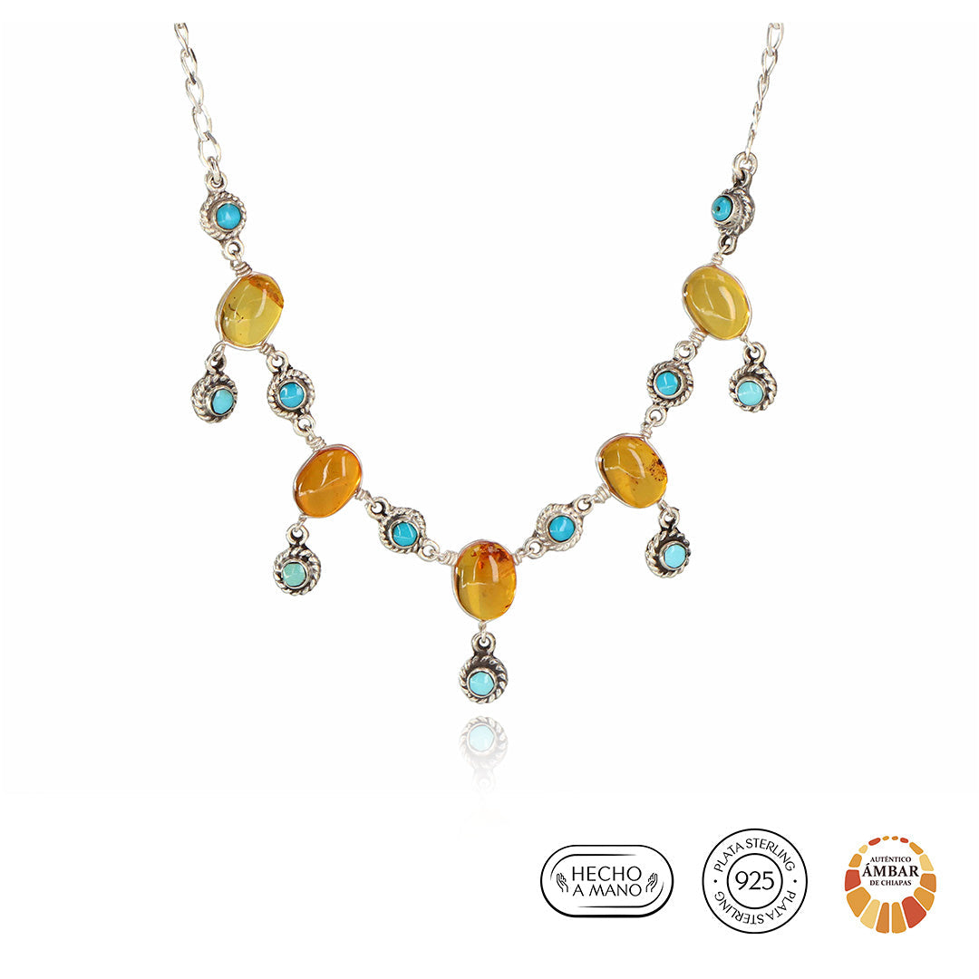 Gargantilla Biseles con ámbar