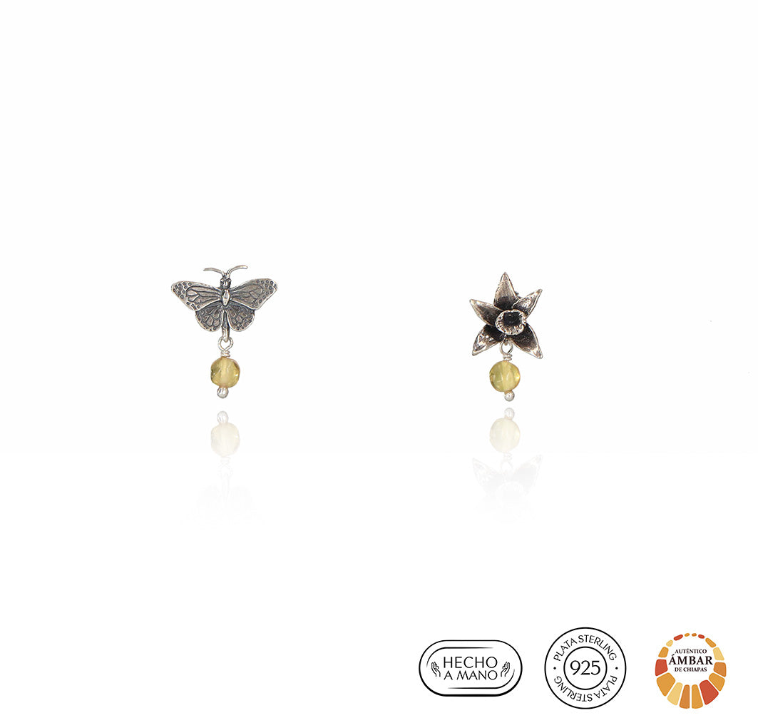 Arete Orquídea y Mariposa