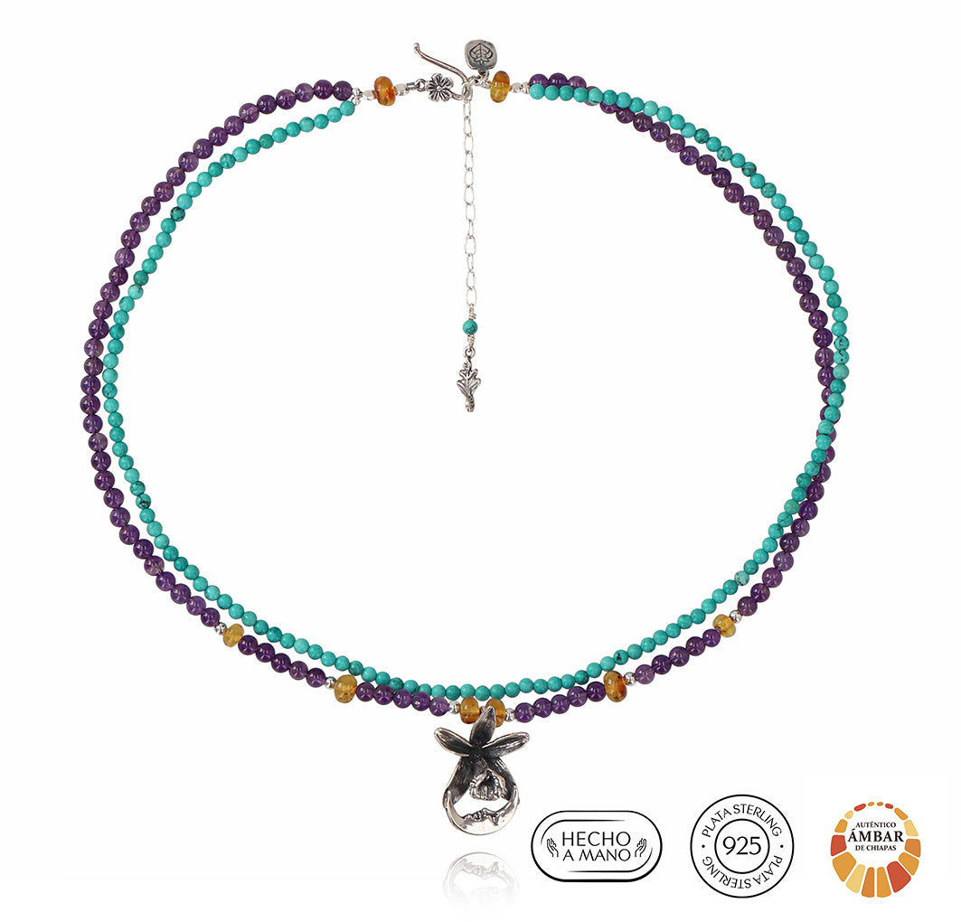 Collar Orquídea y Luna