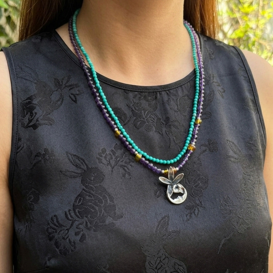 Collar Orquídea y Luna