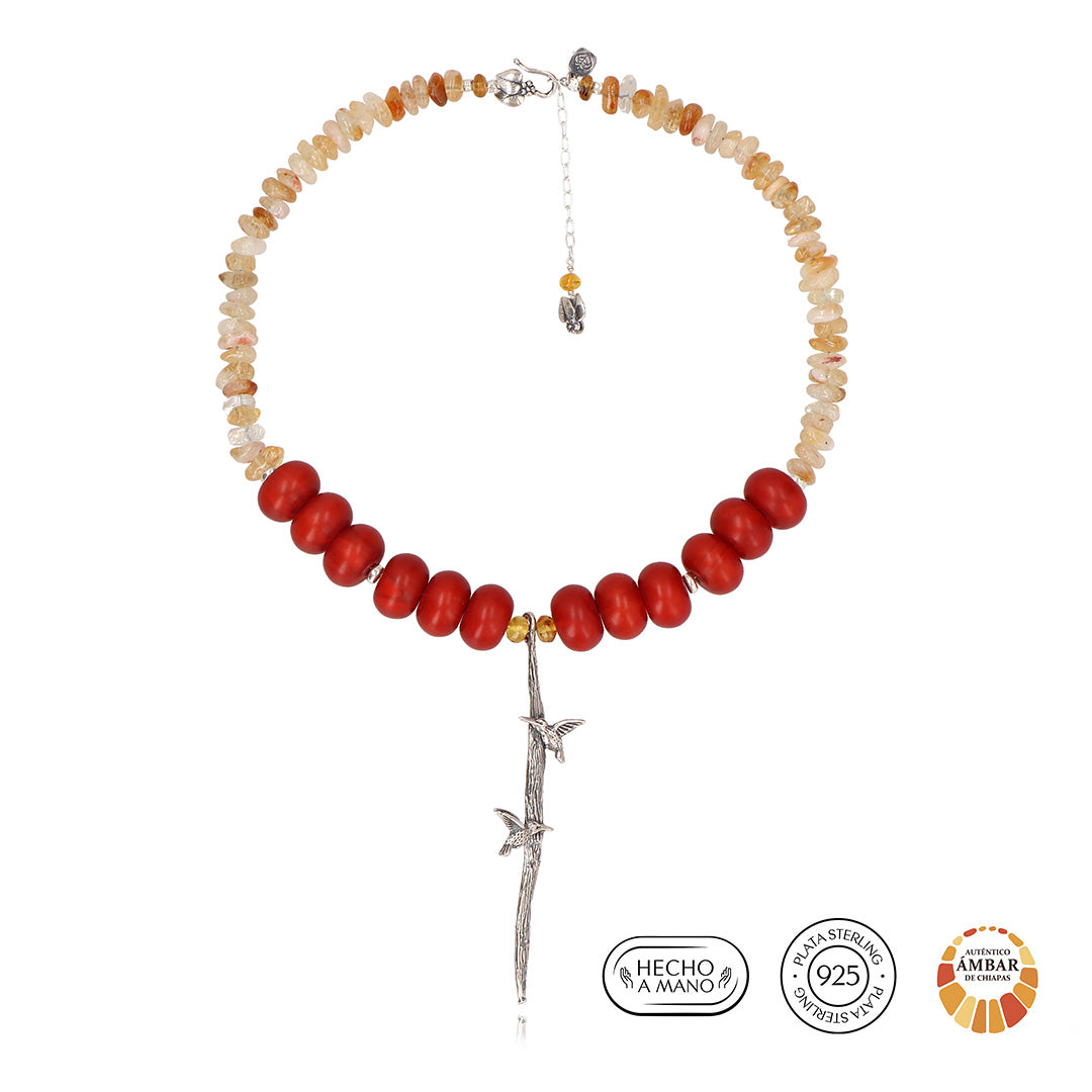 Collar Vainilla y Colibríes
