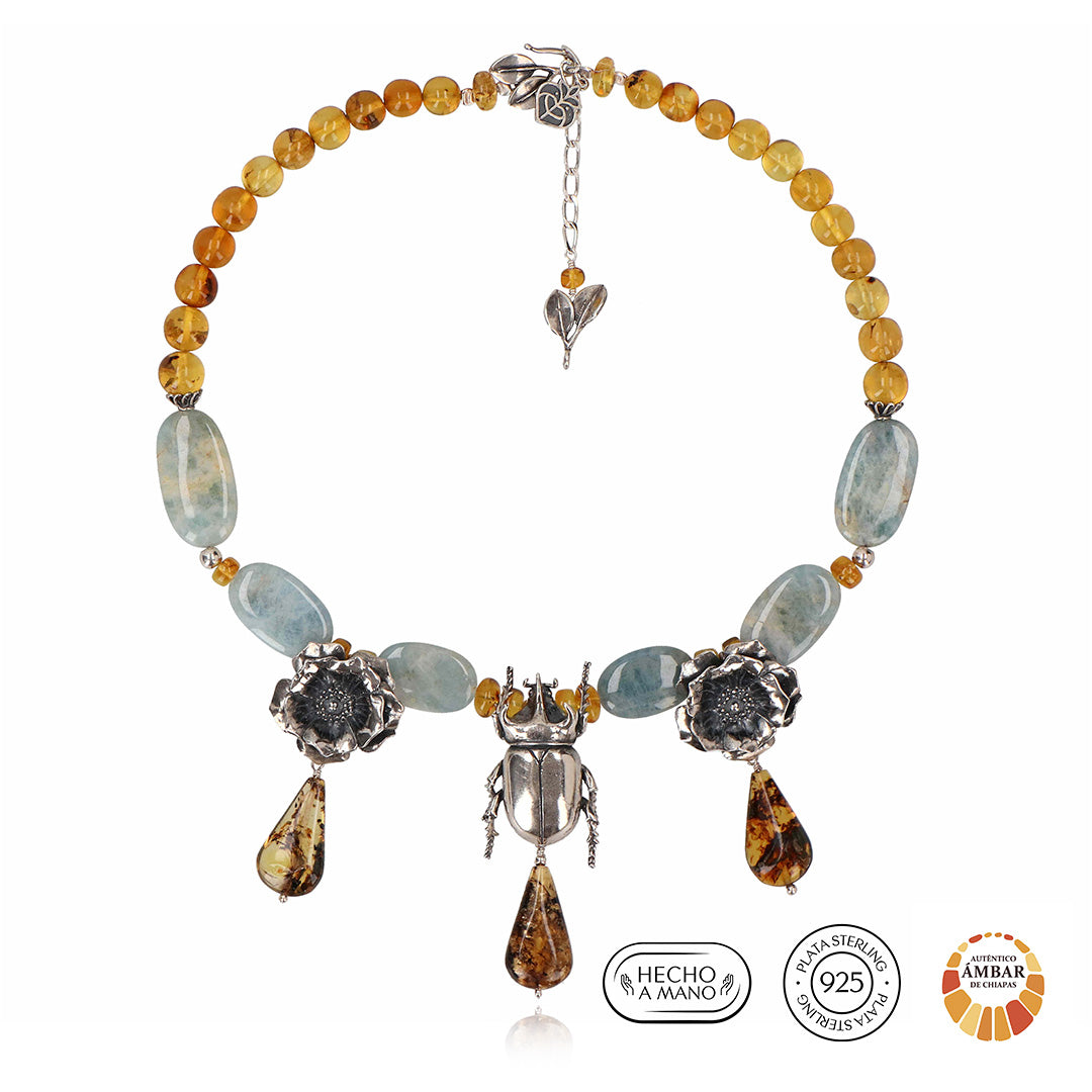 Collar Escarabajo Iridiscente