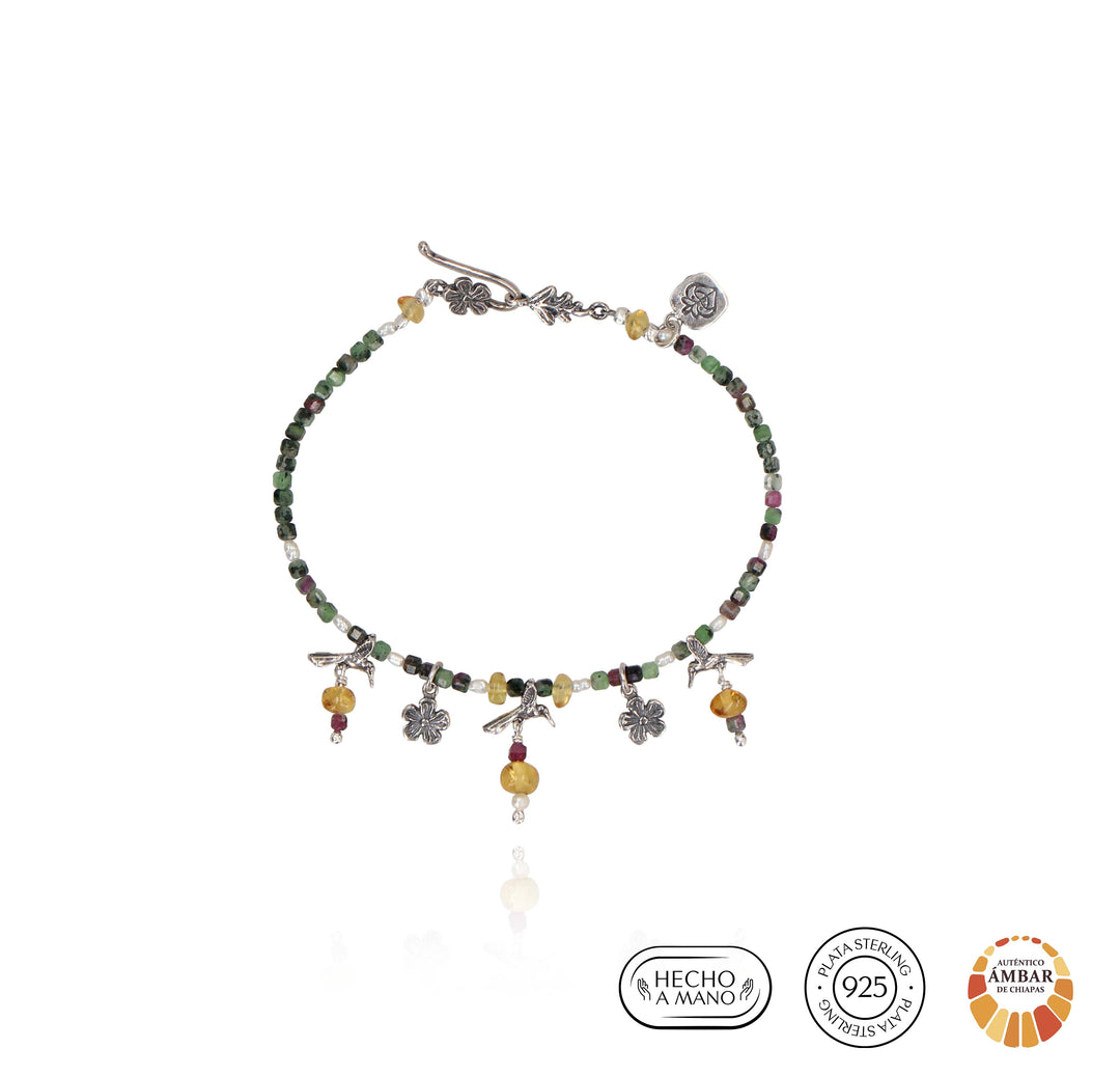 Flower in flower bracelet