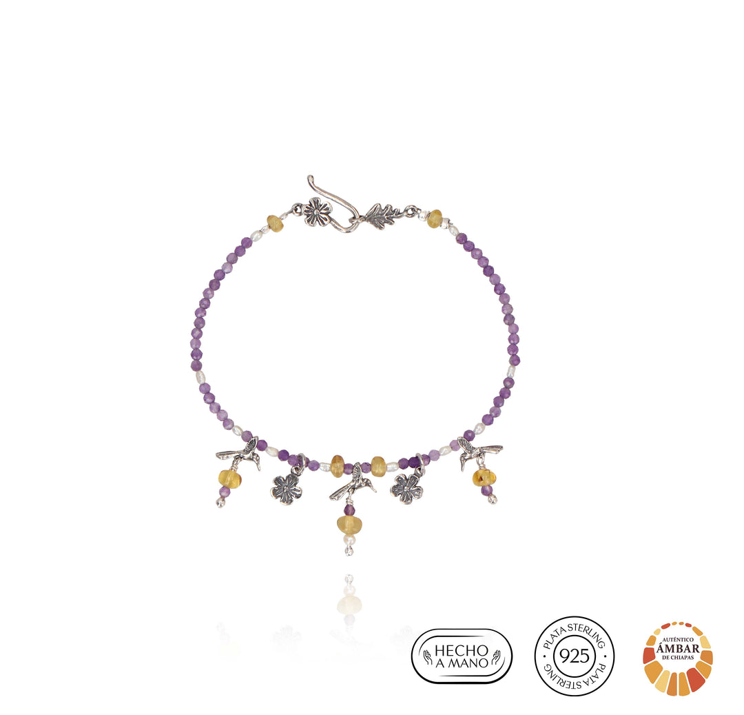 Flower in flower bracelet