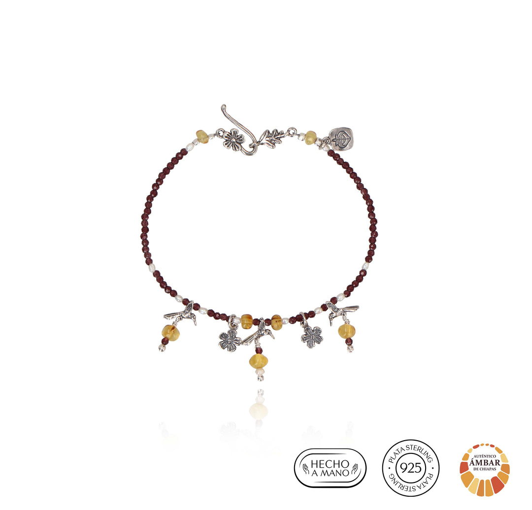 Flower in flower bracelet