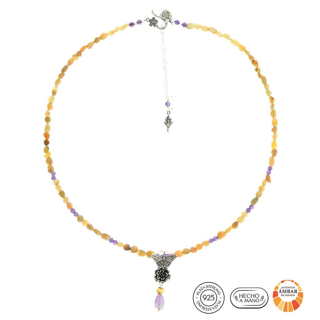 Collar Mariposa Ópalo de Luz
