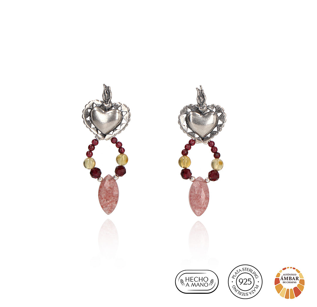 Aretes Corazón Renacer