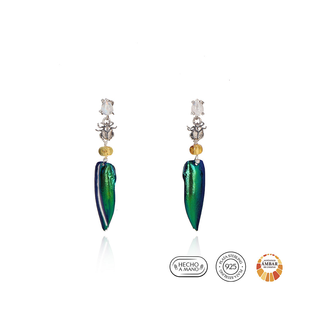 Aretes Escarabajo de Equilibrio