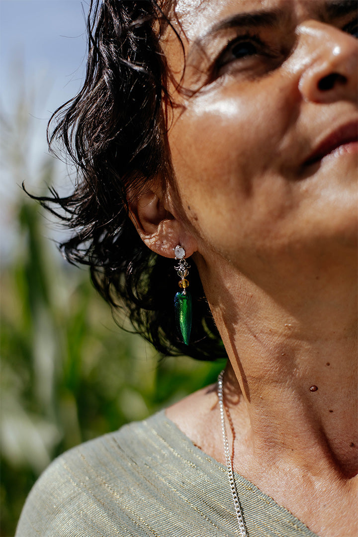 Aretes Escarabajo de Equilibrio