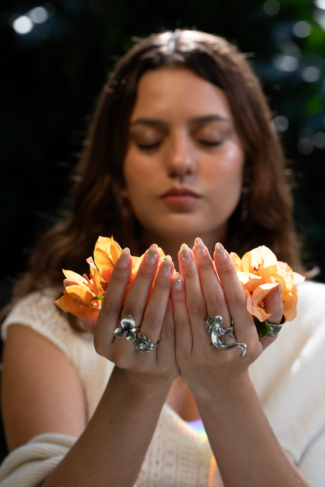 Anillo Guirnalda Helecho de las minas