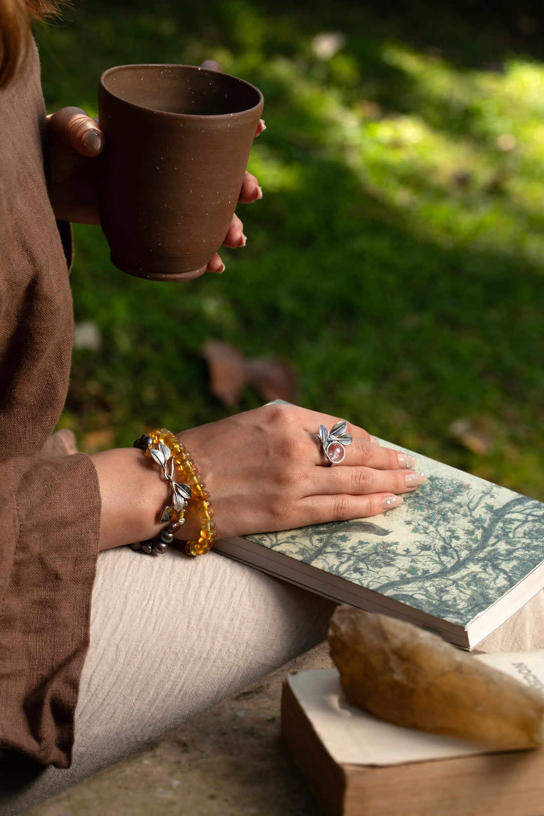 Anillo 3 hojas de manglar