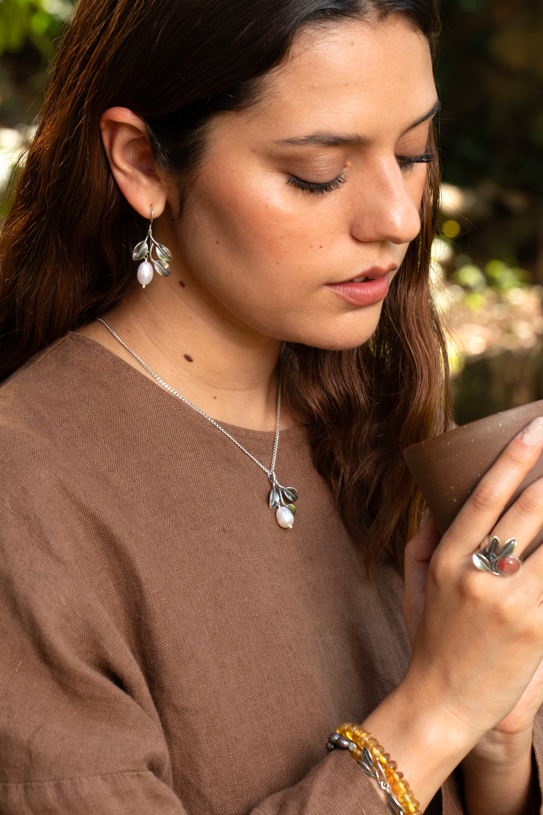 Aretes 3 Hojas de Manglar