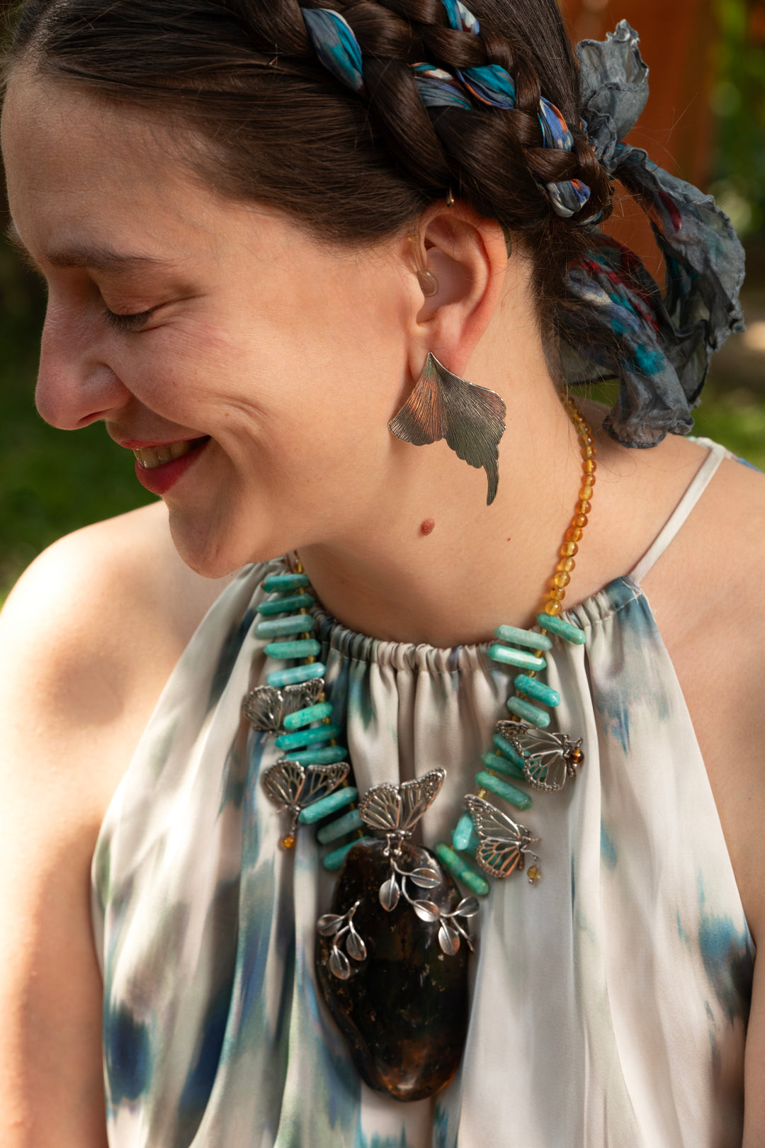 Aretes Hoja de Helecho Ángel