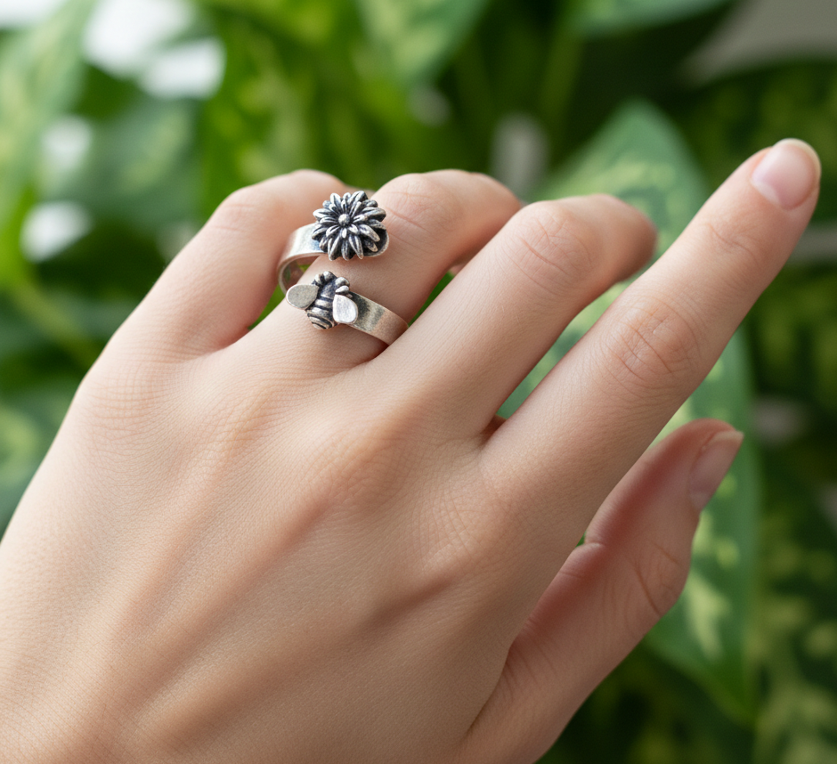 Anillo Abeja y cempazúchitl