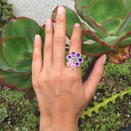 Field Flower Ring with Various Bezels