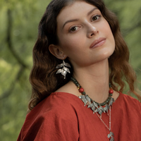 Aretes Hojas Helechos