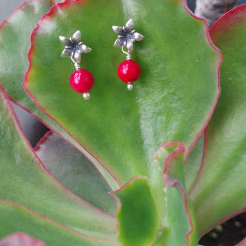 Aretes Flor de Café Ch.