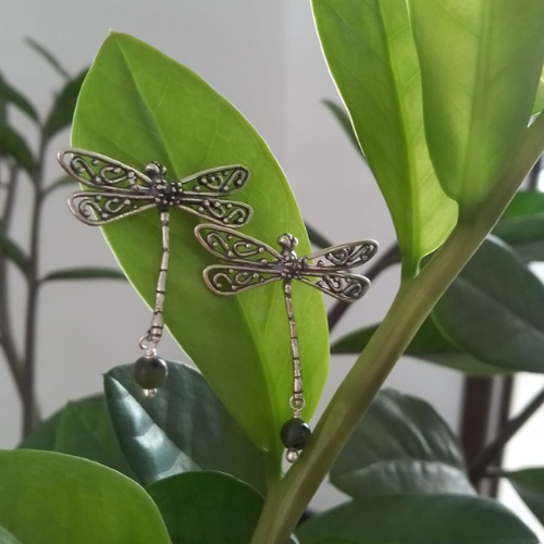 Medium dragonfly earrings