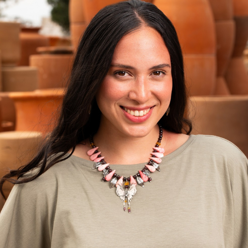 Butterfly Necklace Antennae with Leaves