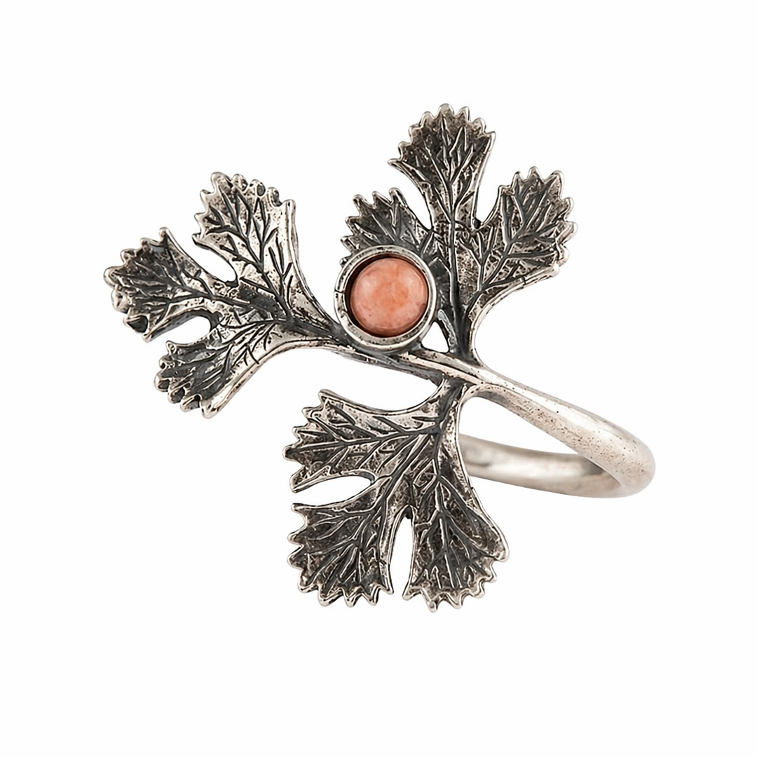 Anillo hojas de cilantro