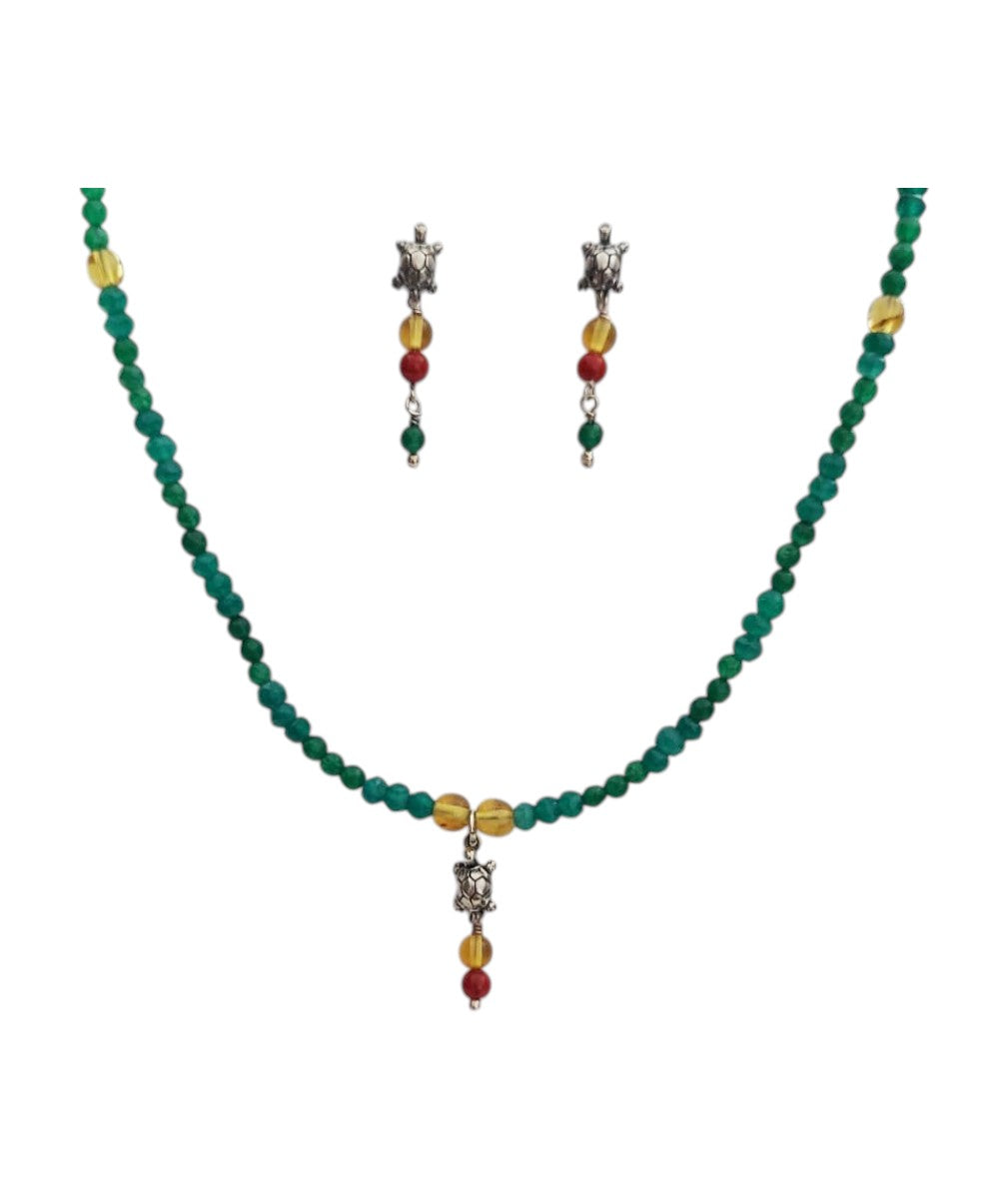 Turtle Necklace and Earrings Set
