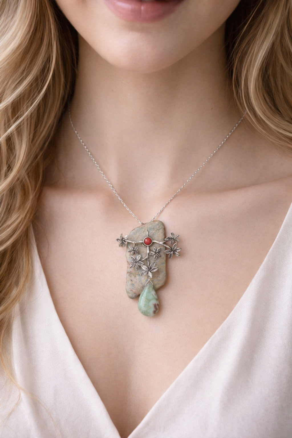 Long leaf cup choker