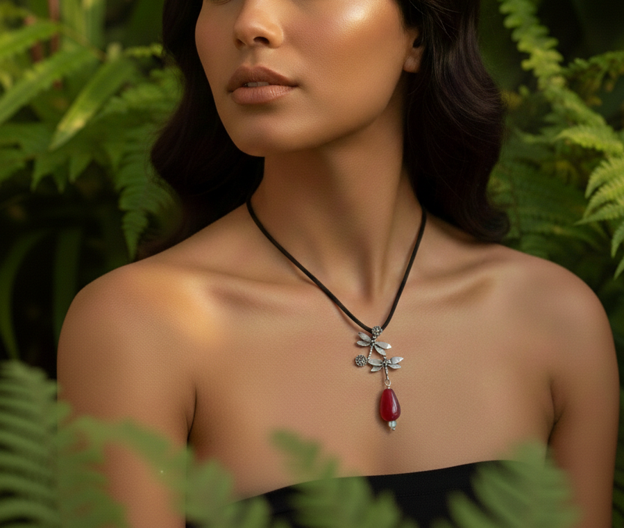 Dije Dos Libélulas Minis con Florecitas