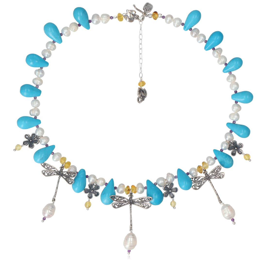 Collar Libélulas y Jazmines