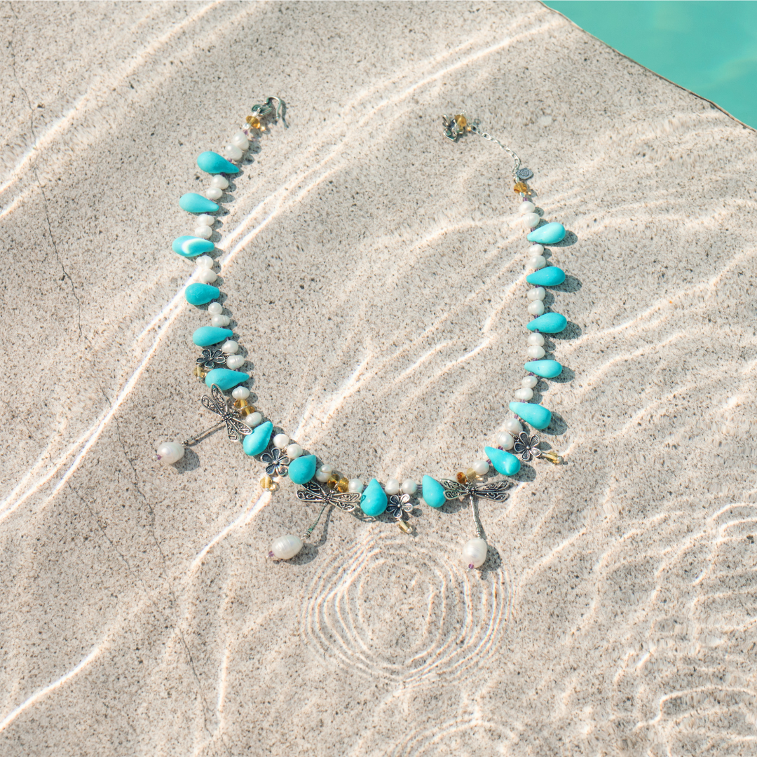 Collar Libélulas y Jazmines