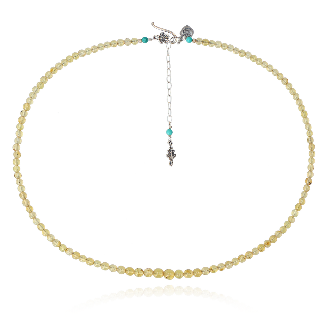 Amber bead necklace