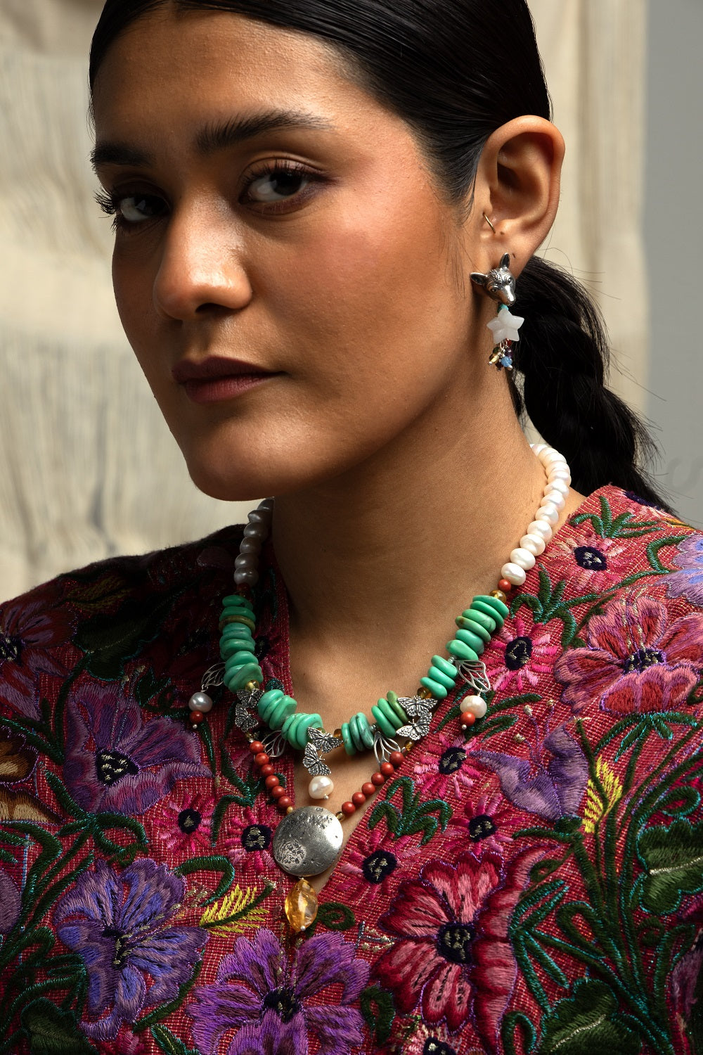 Collar Luna y Mariposas