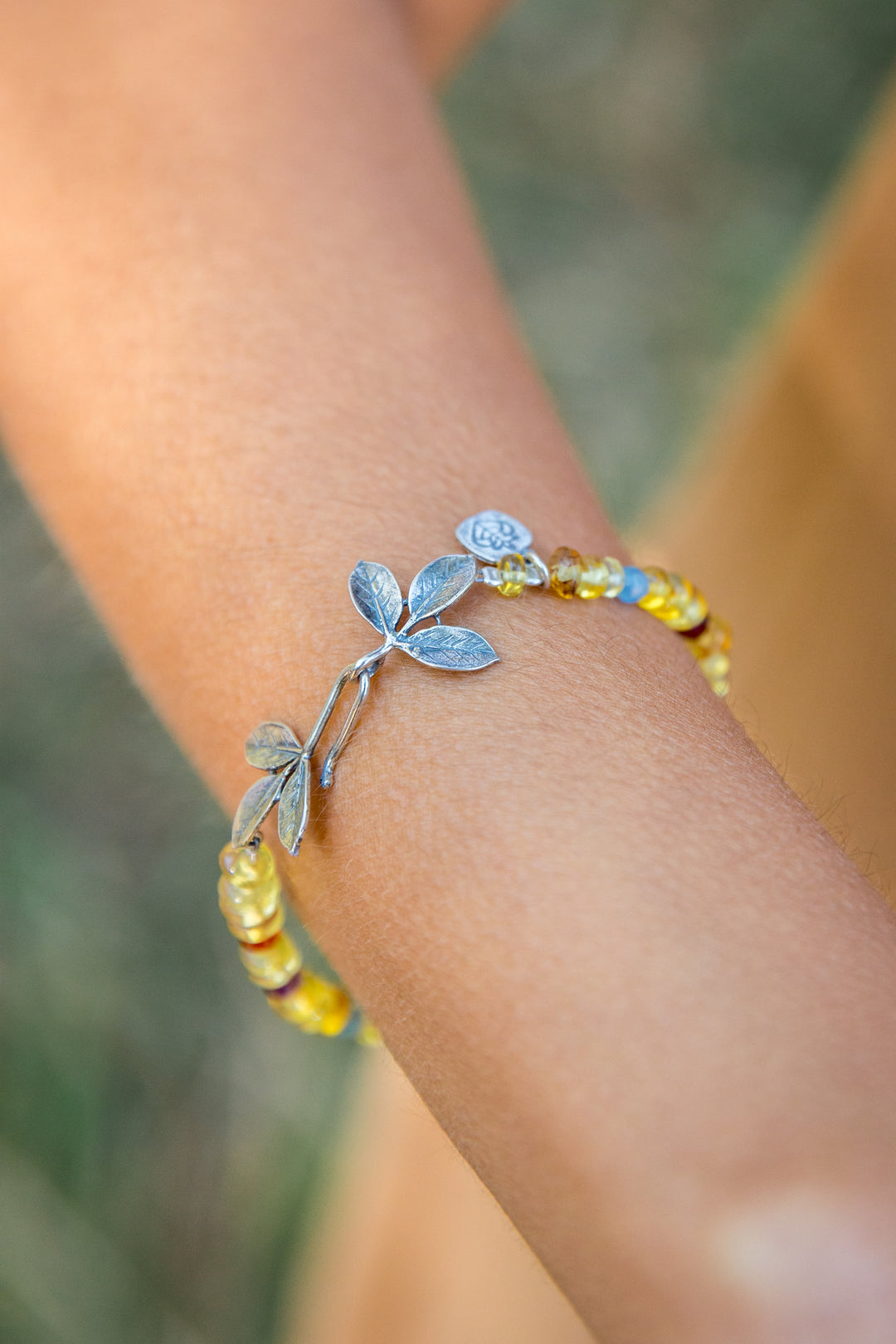 Indigo Leaf Bracelet