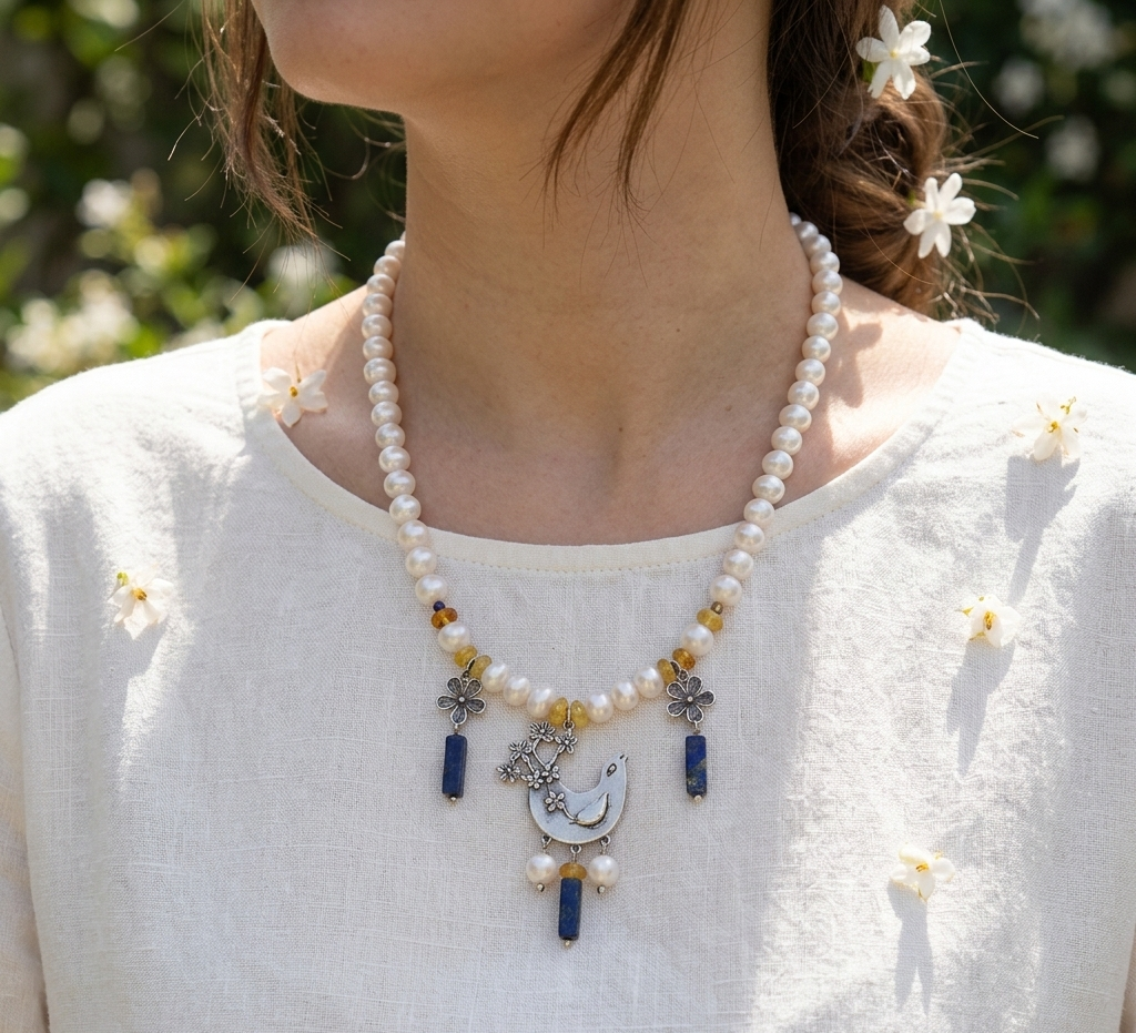 Large Bird of Paradise Necklace