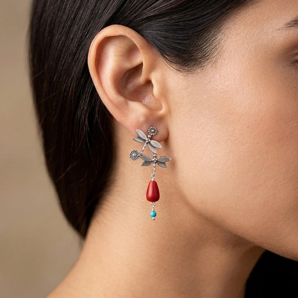 Aretes dos Libélulas Minis Florecitas