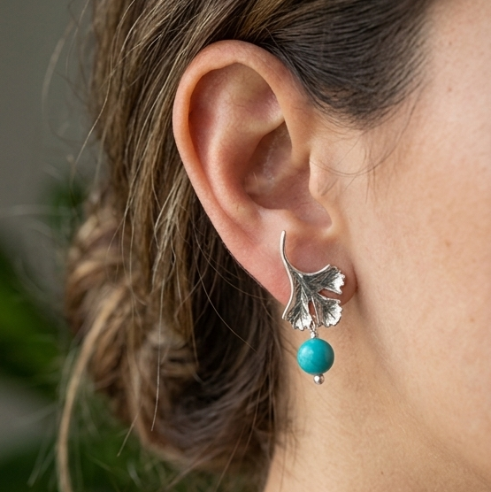 Aretes Cilantro Una Hoja