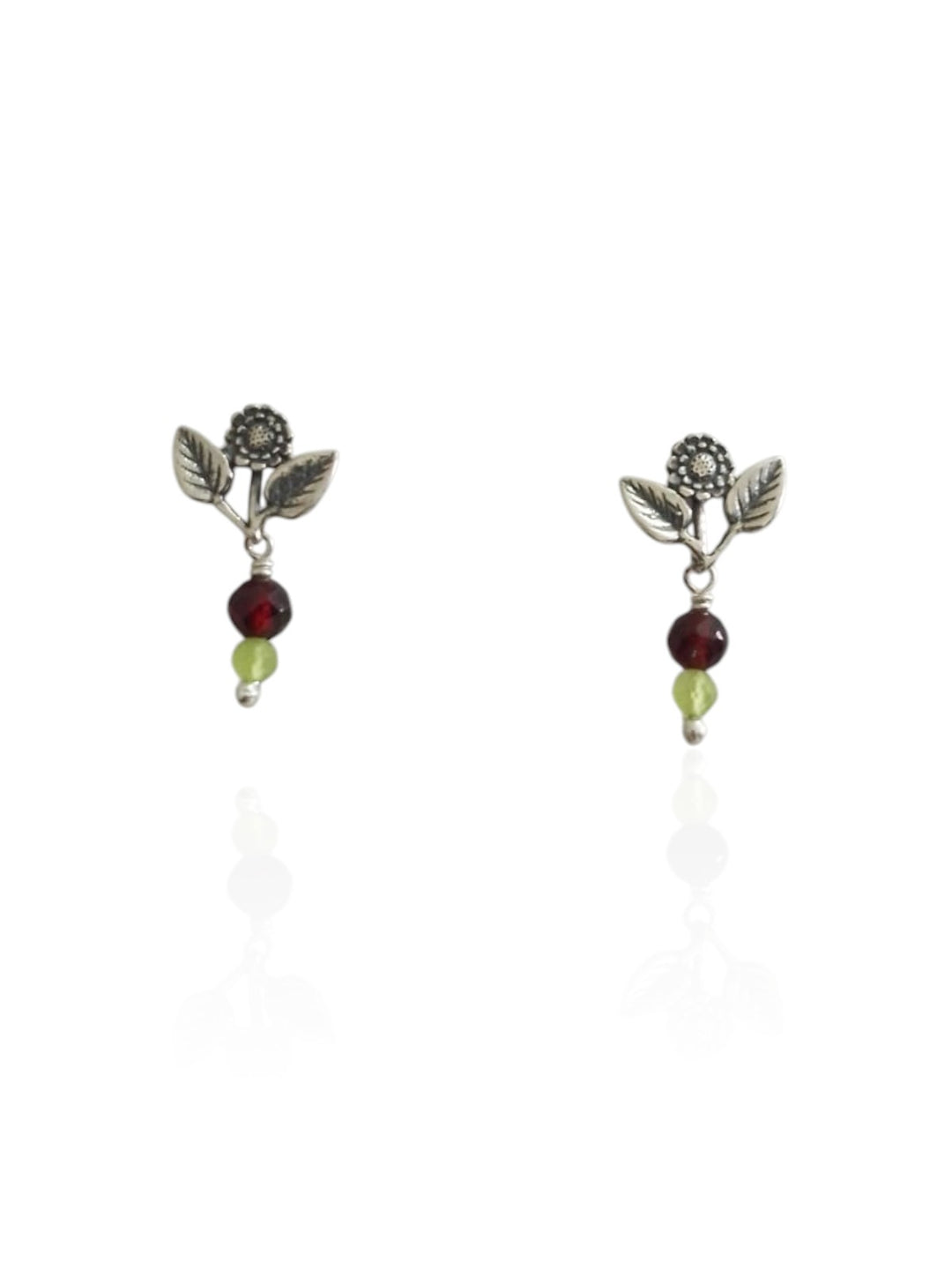 Aretes copete de hojas