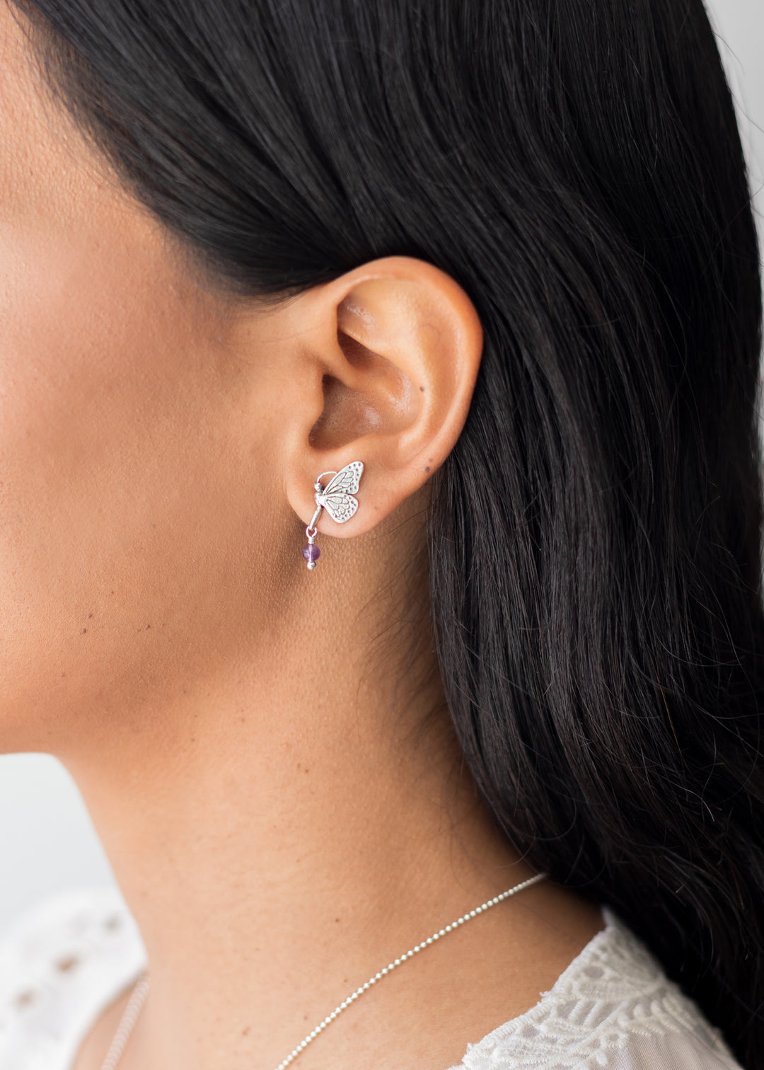 Half Monarch Butterfly Earrings