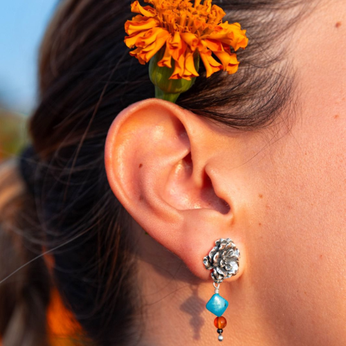 Cempasúchil Flower Earring