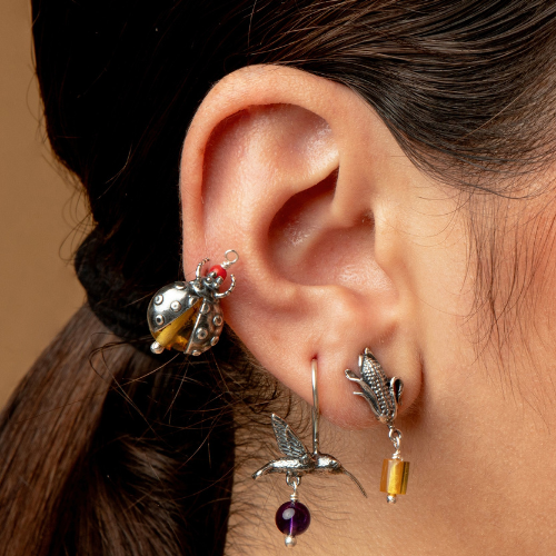 Aretes Mazorca Mini Ámbar