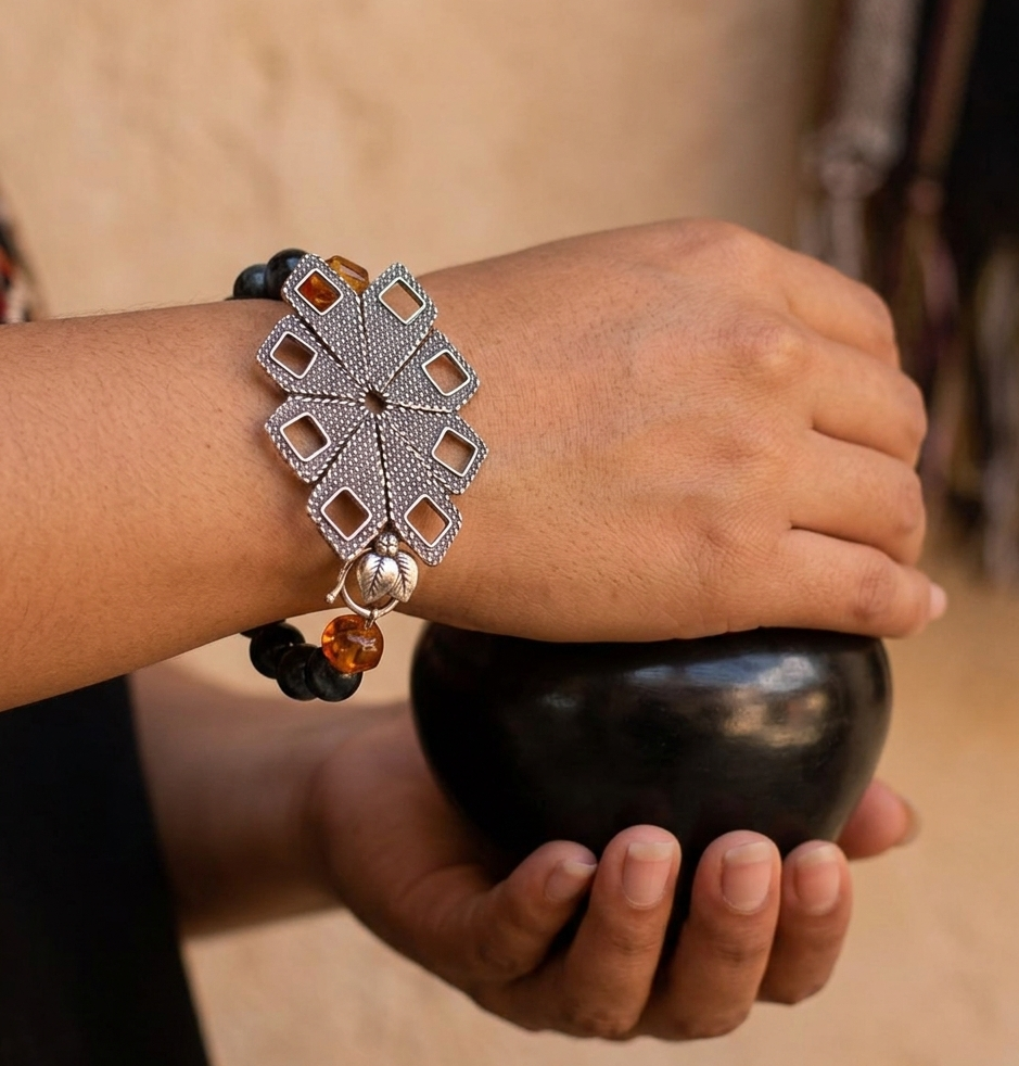 Pulsera Flor de Amuzgo Grande