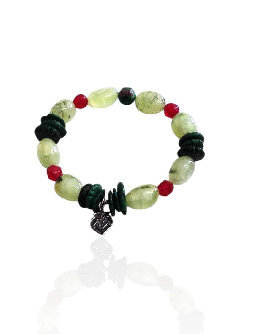 Multi-stone elastic bracelet