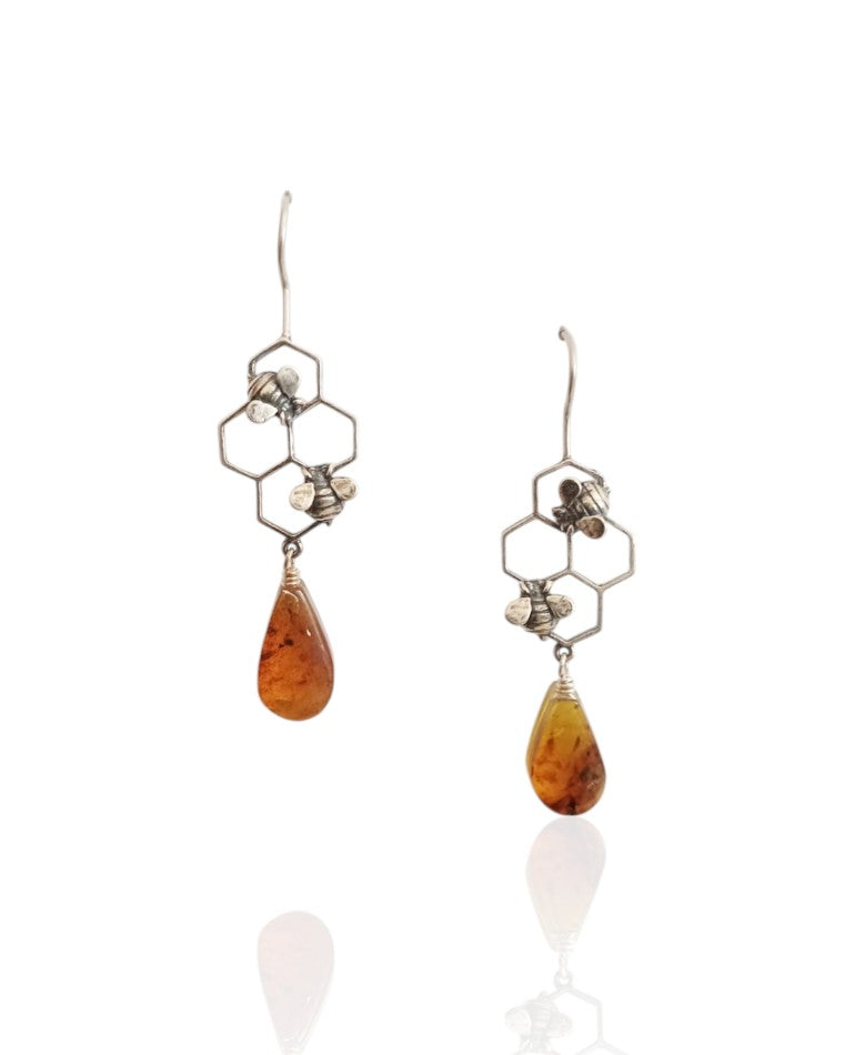 Arete panal de abeja 4 cámaras