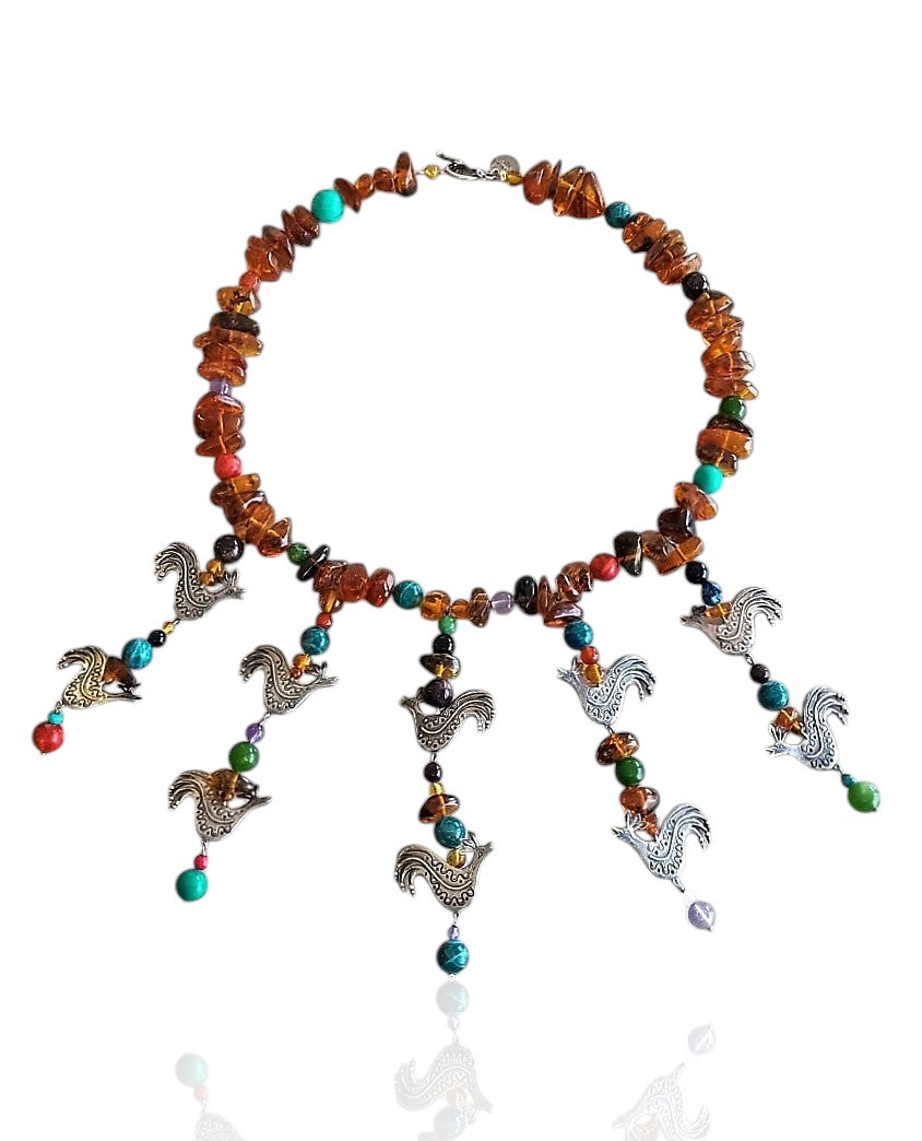 Collar 10 Aves Tres Hojas