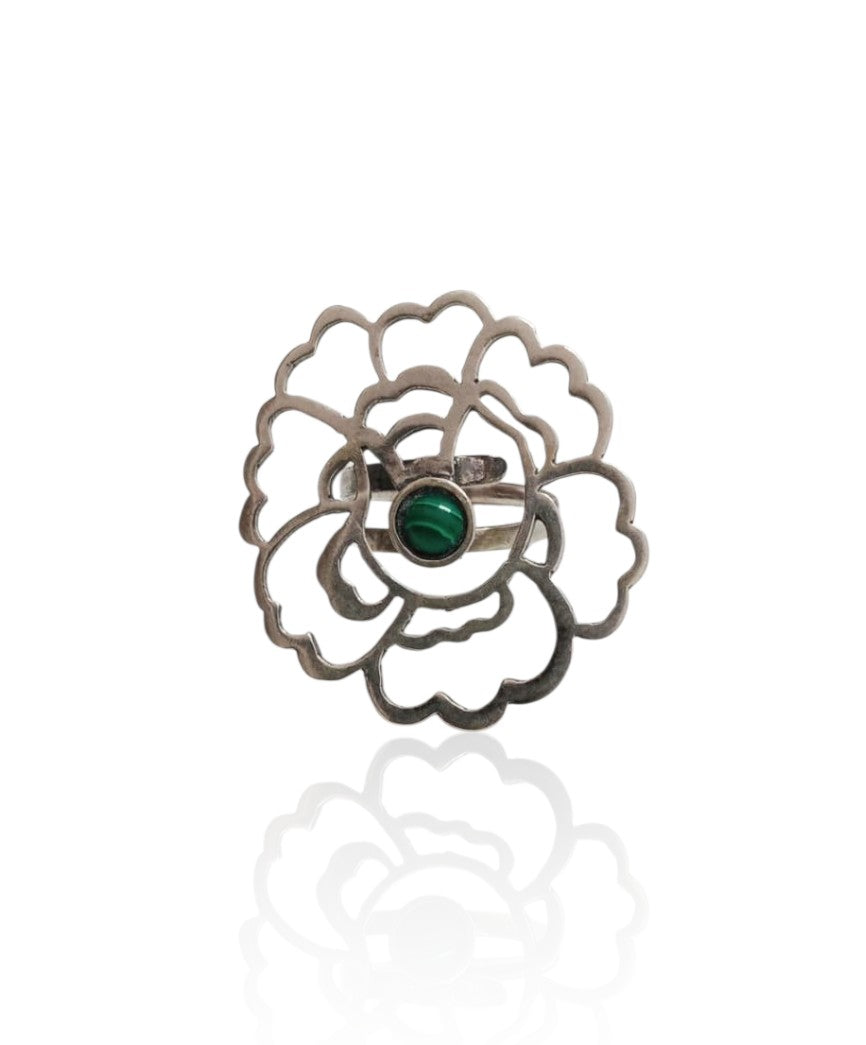 Anillo Rosa Abierta Bisel