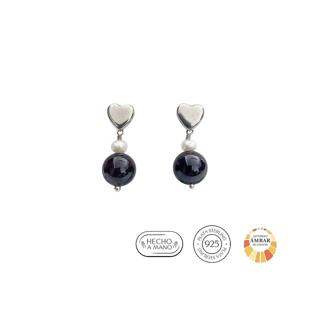 Flat Heart Earrings