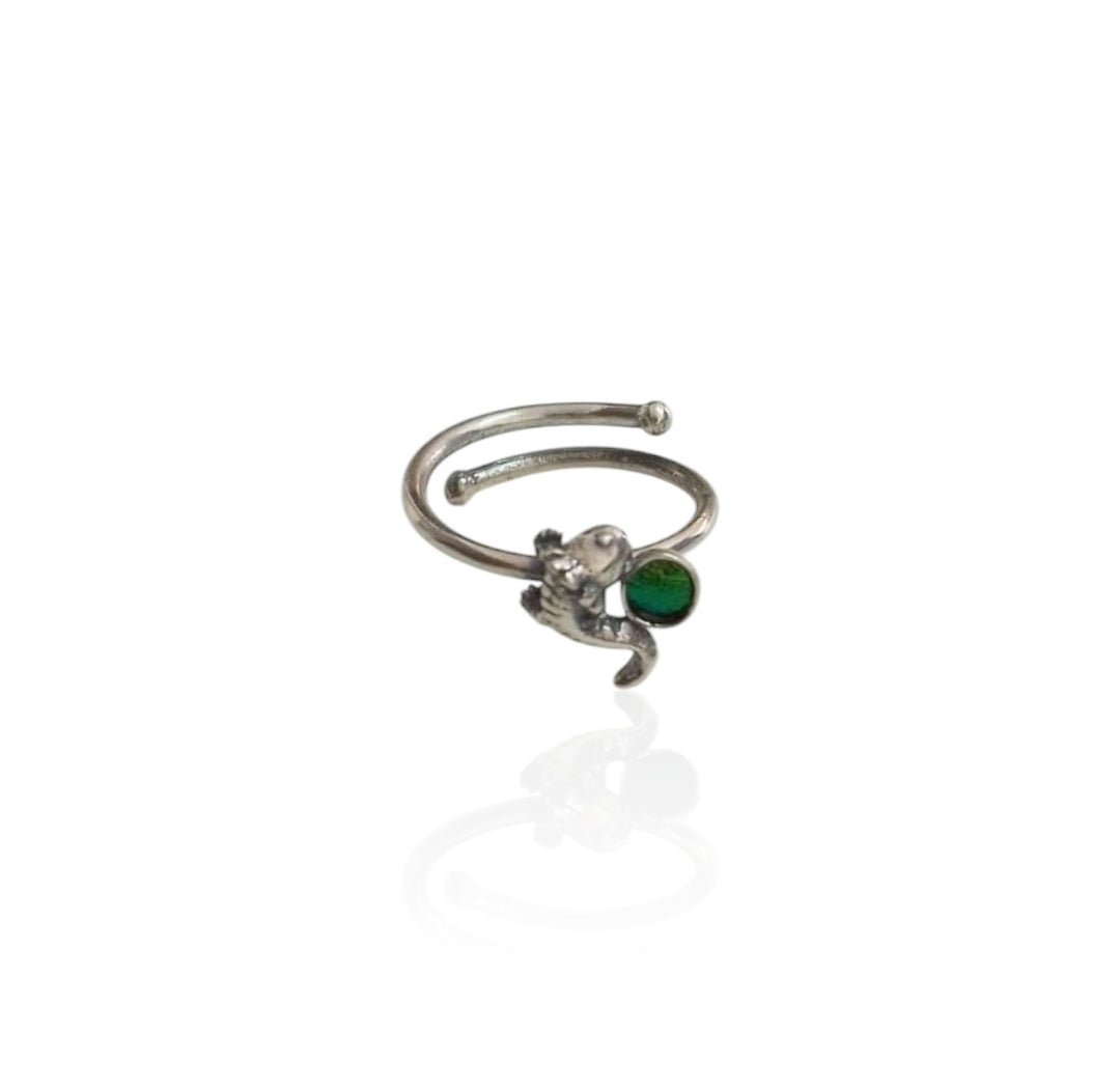 Mini Axolotl Ring with Bezel