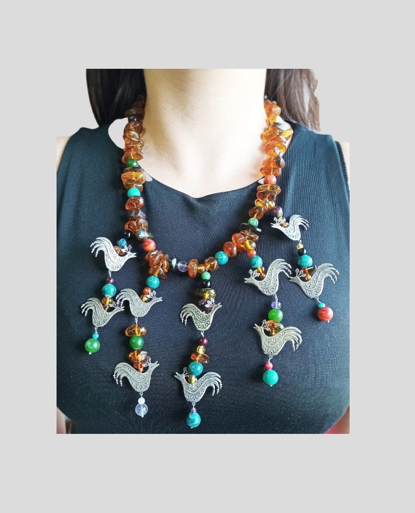 Collar 10 Aves Tres Hojas