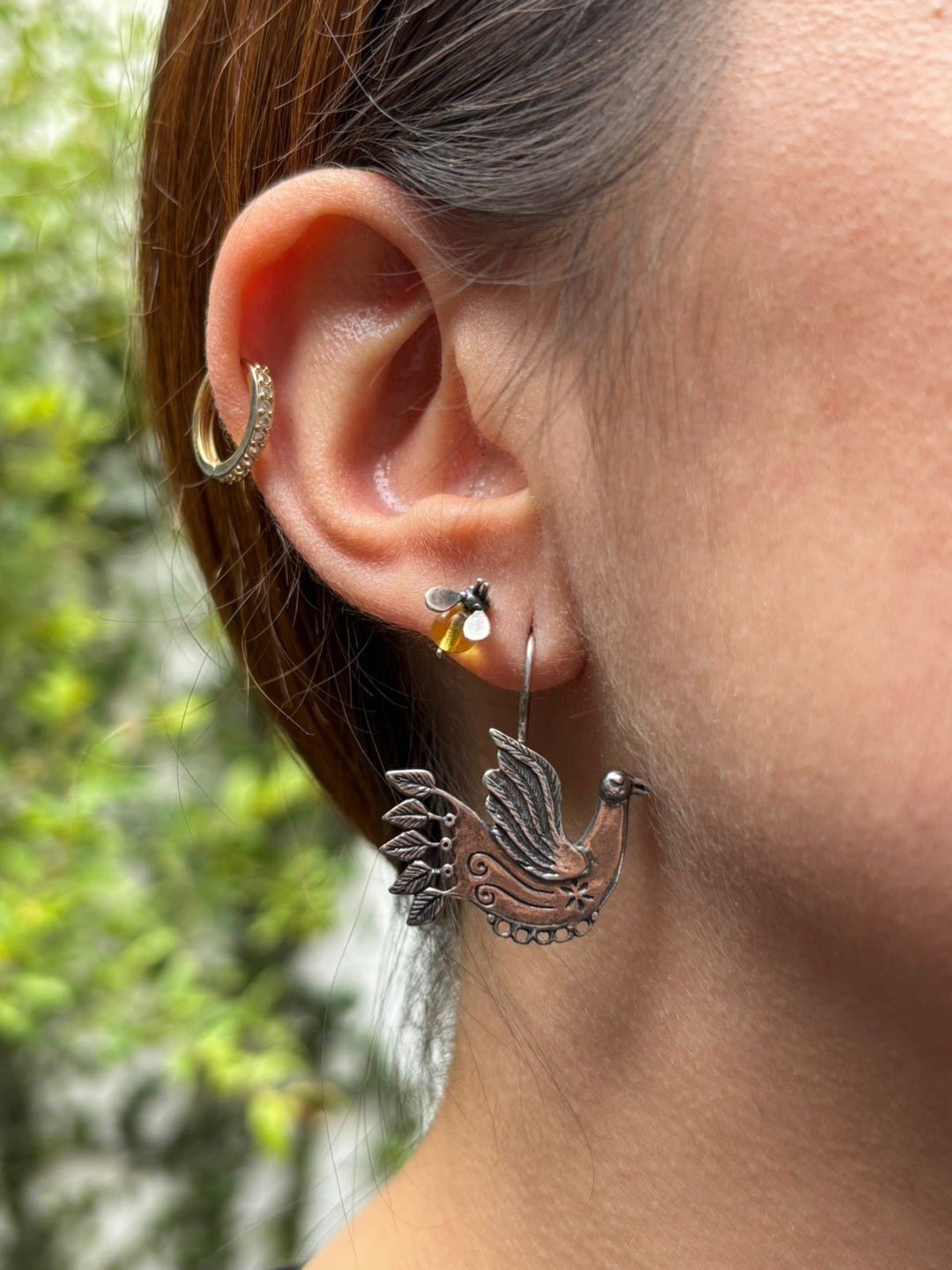 Aretes Ave Remolinos Sin Piedra