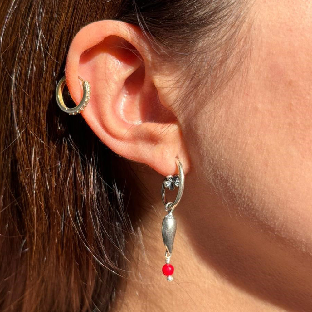 Arete Arracada Chile Floreado